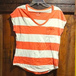 Salmon striped shirt
